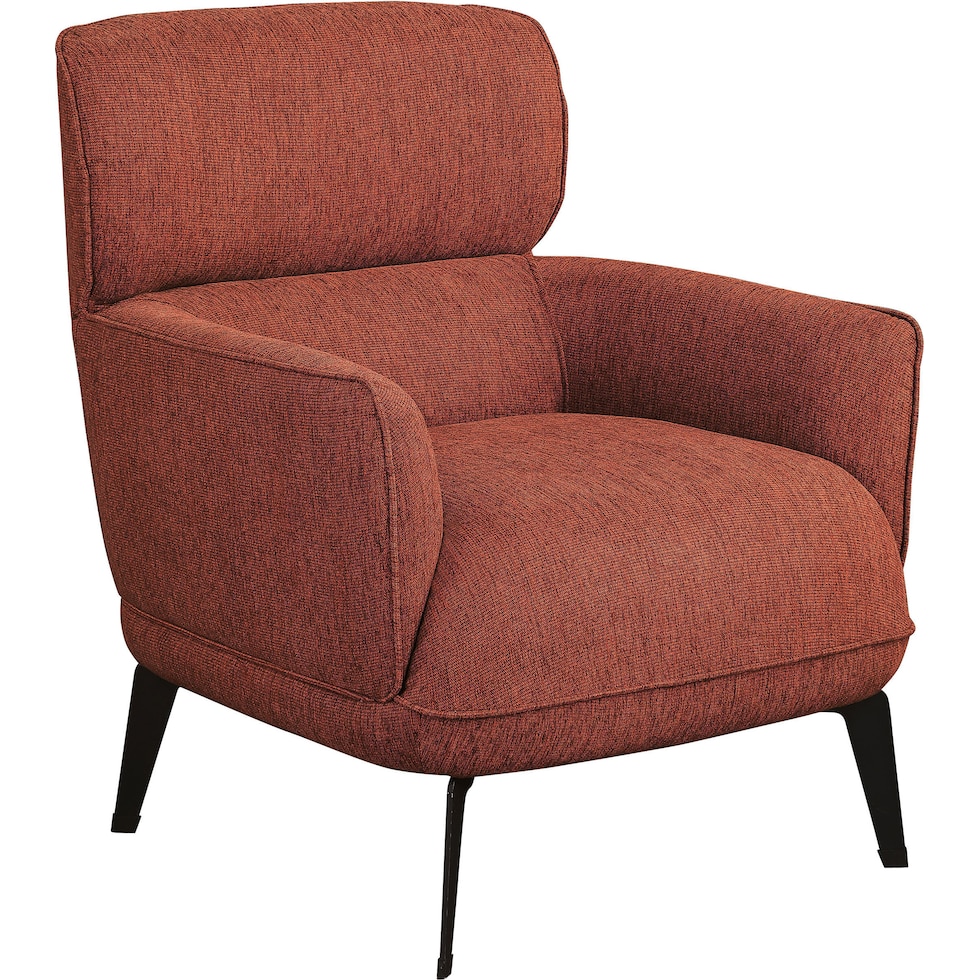 derek orange accent chair   