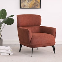 derek orange accent chair   