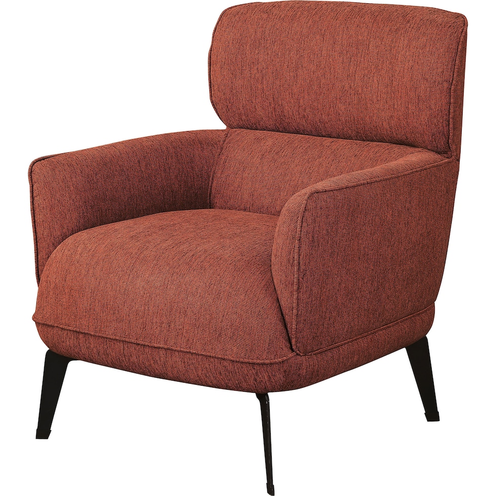 derek orange accent chair   