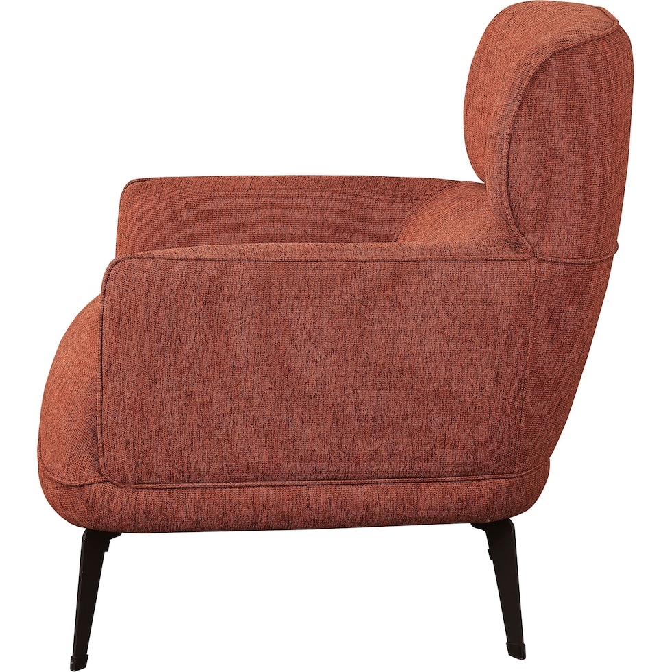 derek orange accent chair   