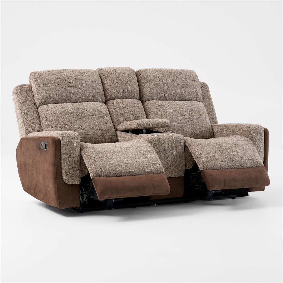 desmond dark brown loveseat   