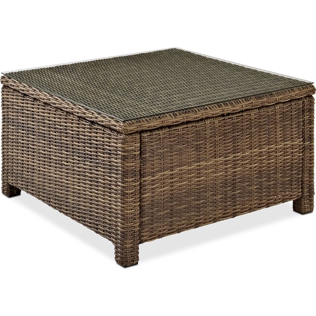 Outdoor Furniture - Destin Outdoor Square Coffee Table - Brown