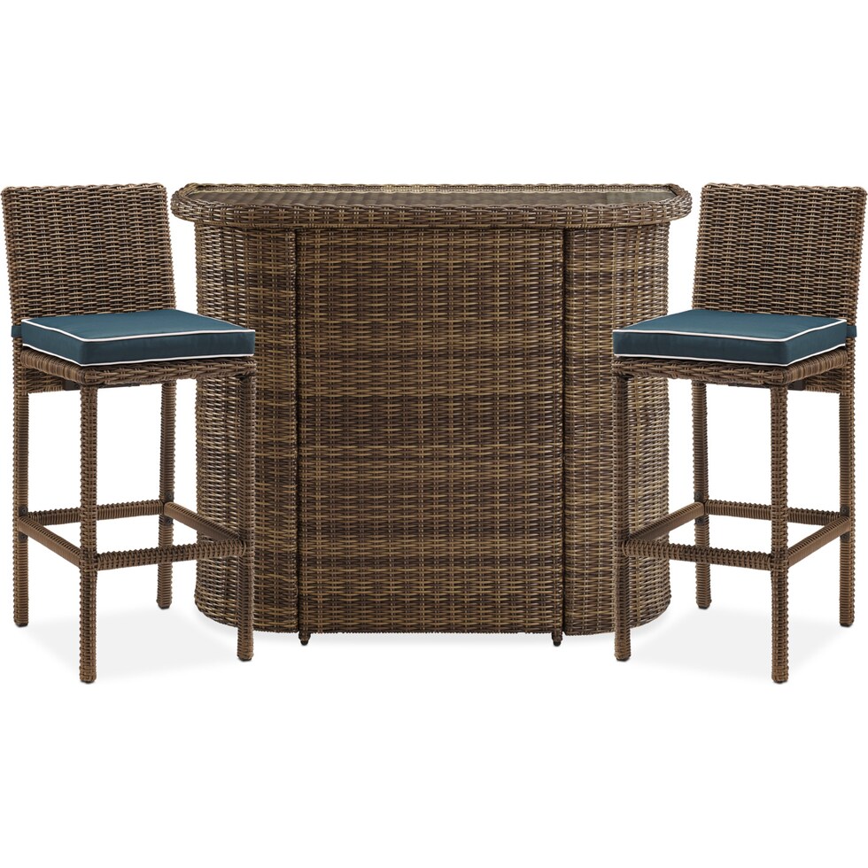 destin blue outdoor bar set   