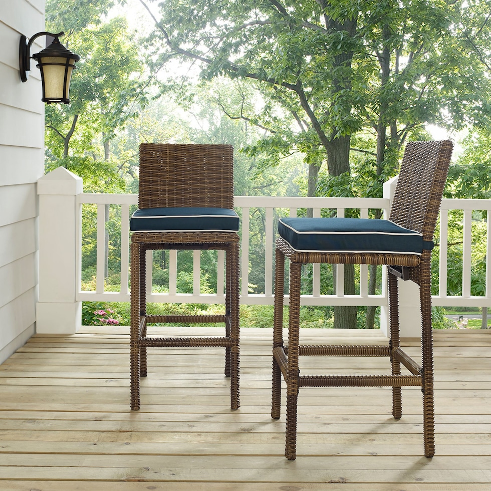 destin blue outdoor bar stools   