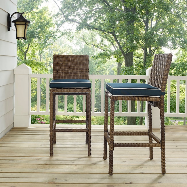 Outdoor Furniture - Destin Outdoor Set of 2 Bar Stools