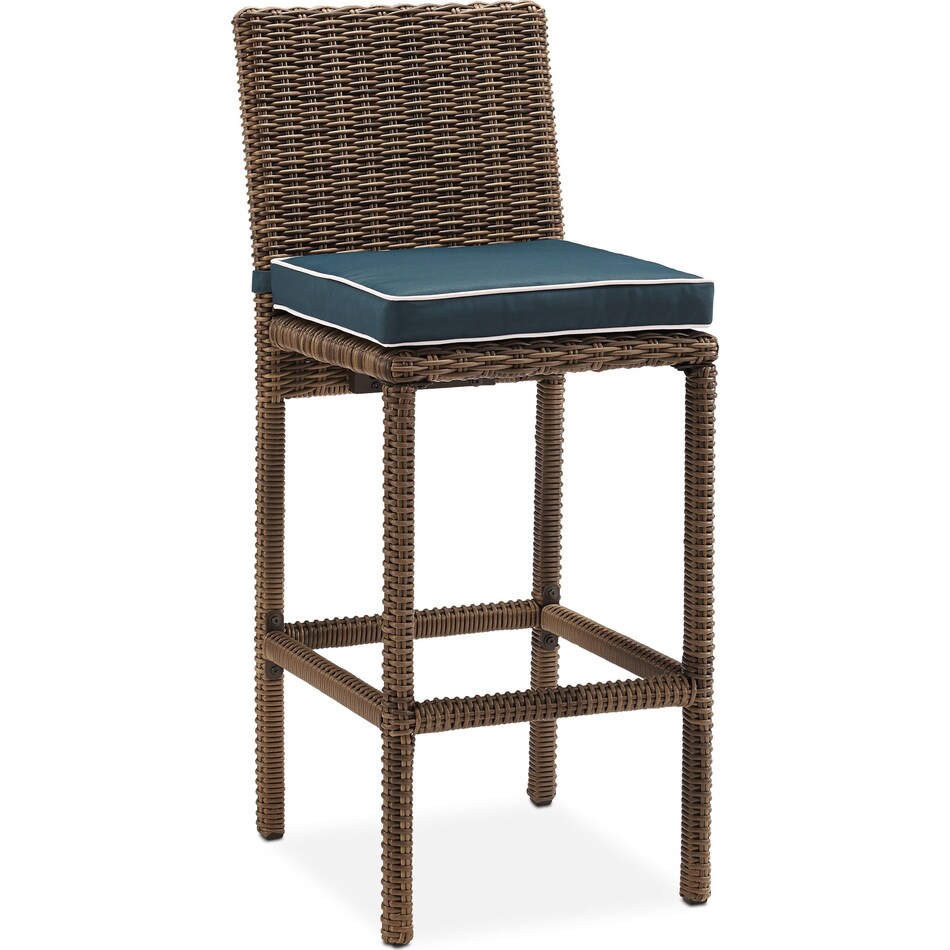 destin blue outdoor bar stools   