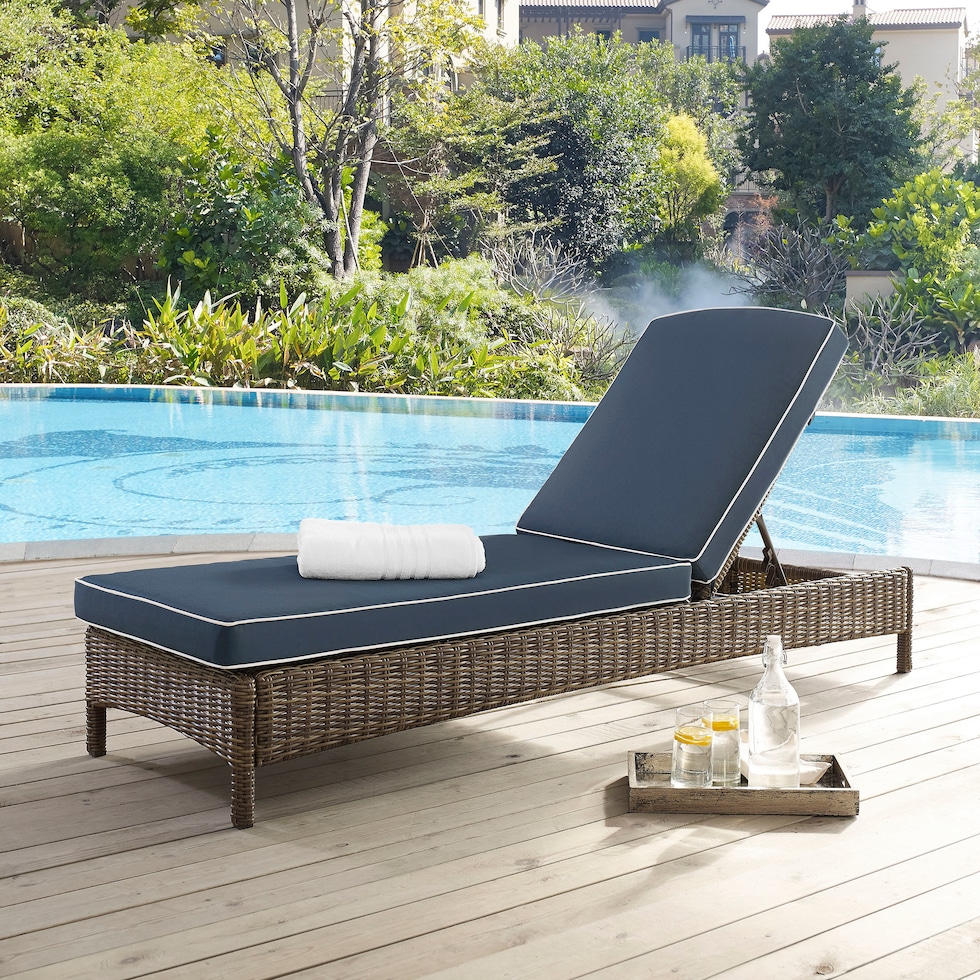 destin blue outdoor chaise   