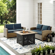 destin blue outdoor loveseat set   