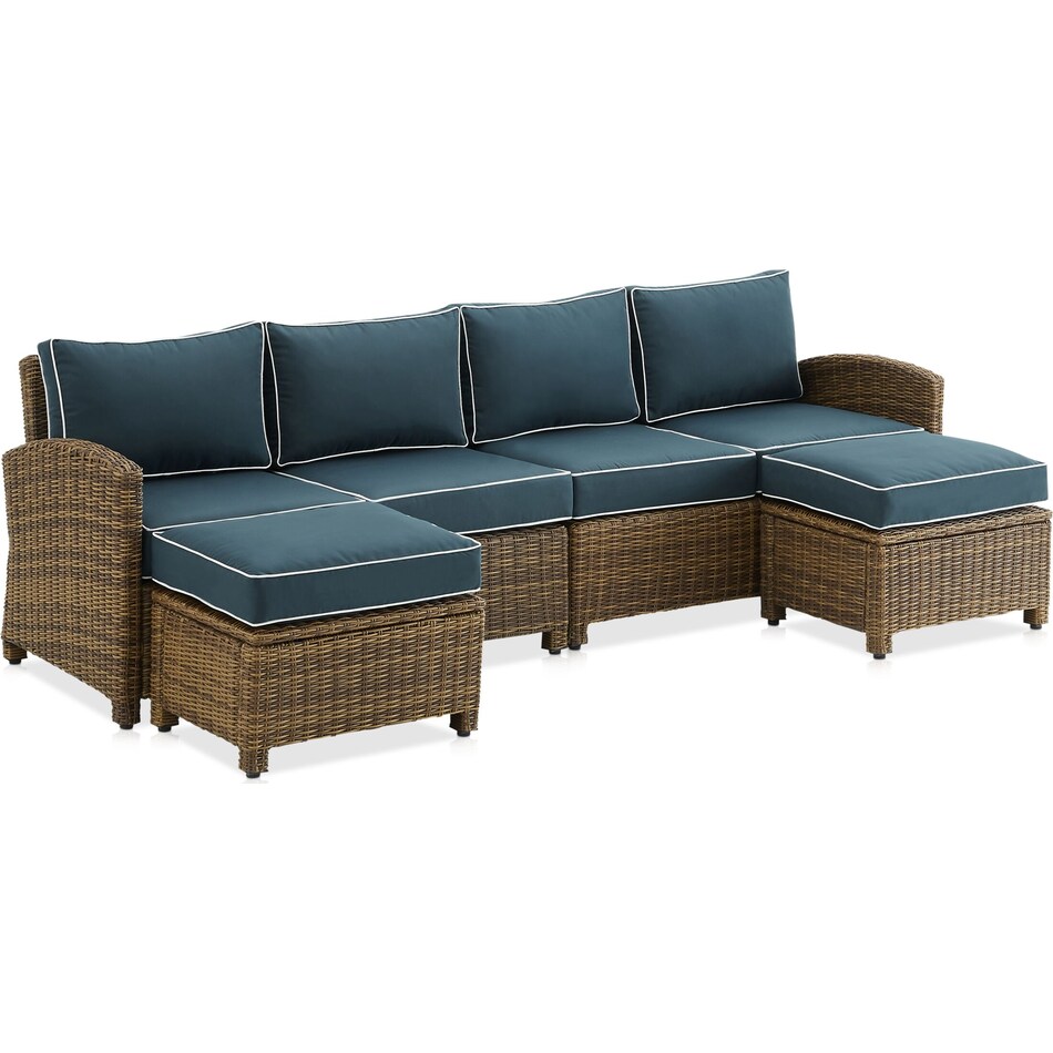 destin blue outdoor sectional   