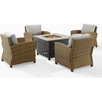 destin brown gray outdoor chair set   