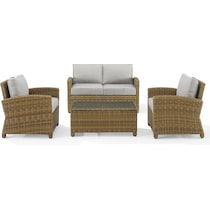 destin brown gray outdoor loveseat set   