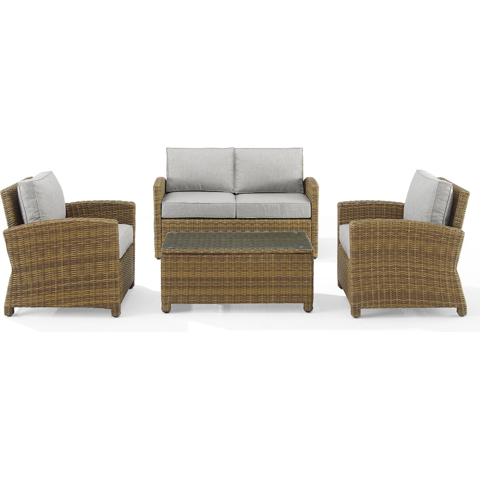 destin brown gray outdoor loveseat set   