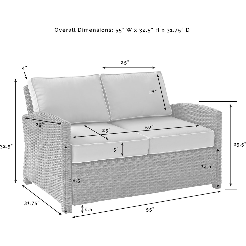destin brown gray outdoor loveseat set   