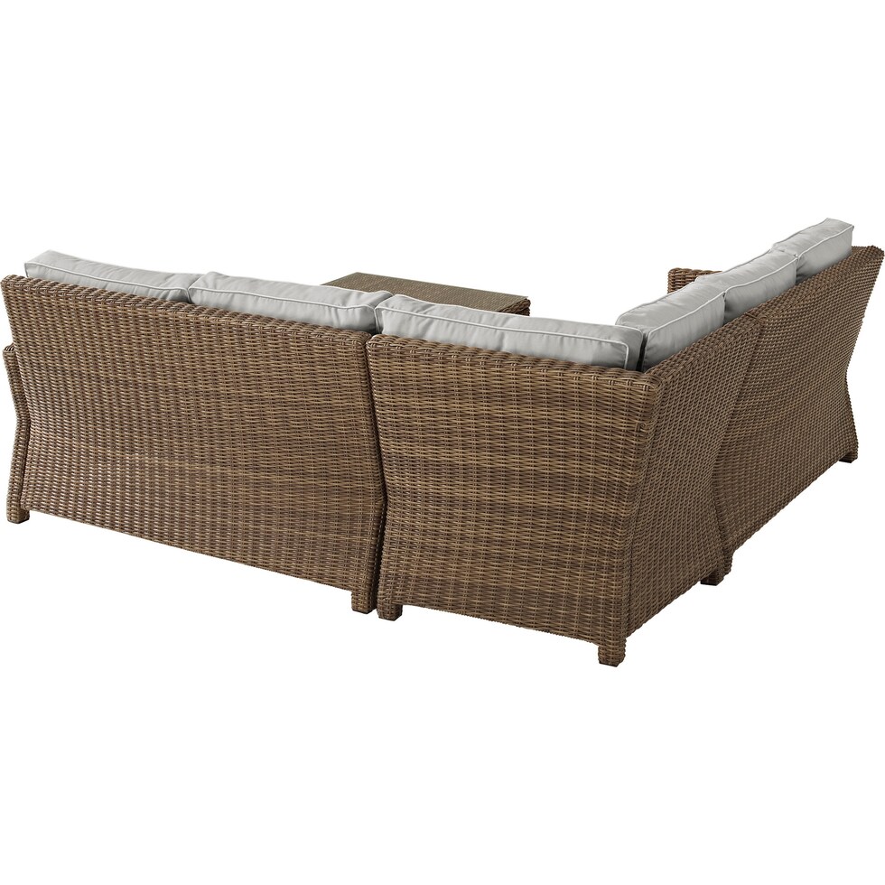 destin brown gray outdoor sectional set   