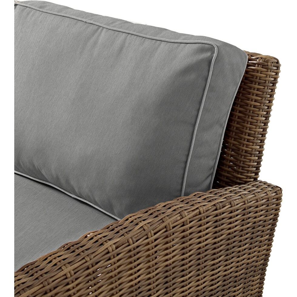 destin brown gray outdoor sectional set   