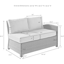 destin brown gray outdoor sectional set   