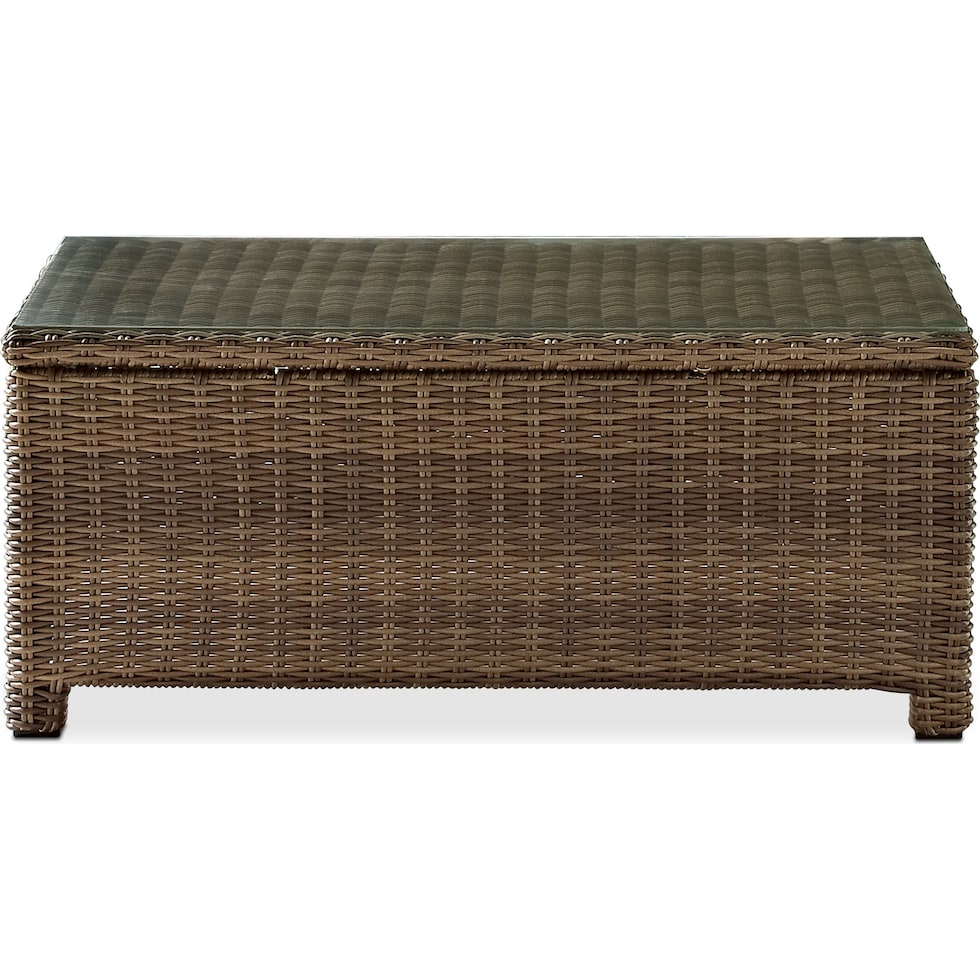 destin dark brown outdoor coffee table   