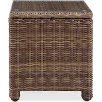 destin dark brown outdoor end table   