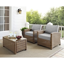 destin gray and brown outdoor chair set   