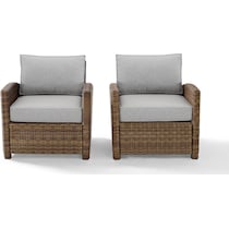 destin gray and brown outdoor chair set   