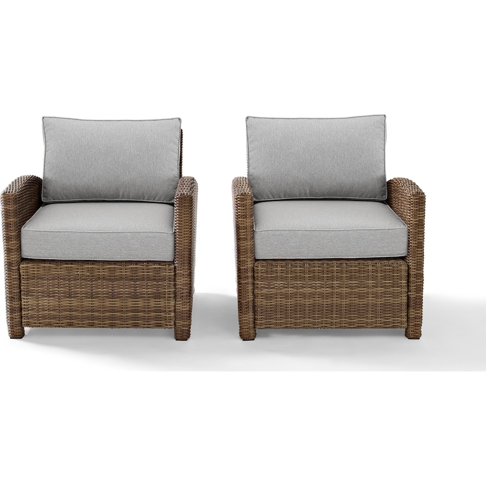 destin gray and brown outdoor chair set   