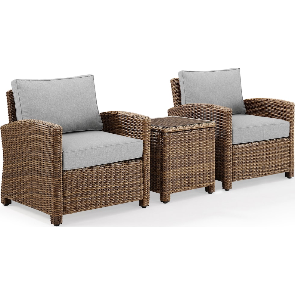 destin gray and brown outdoor chair set   