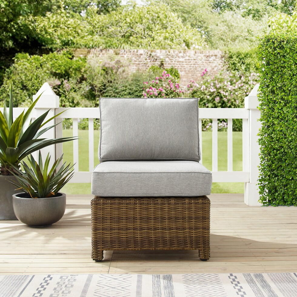 destin gray and brown outdoor chair   
