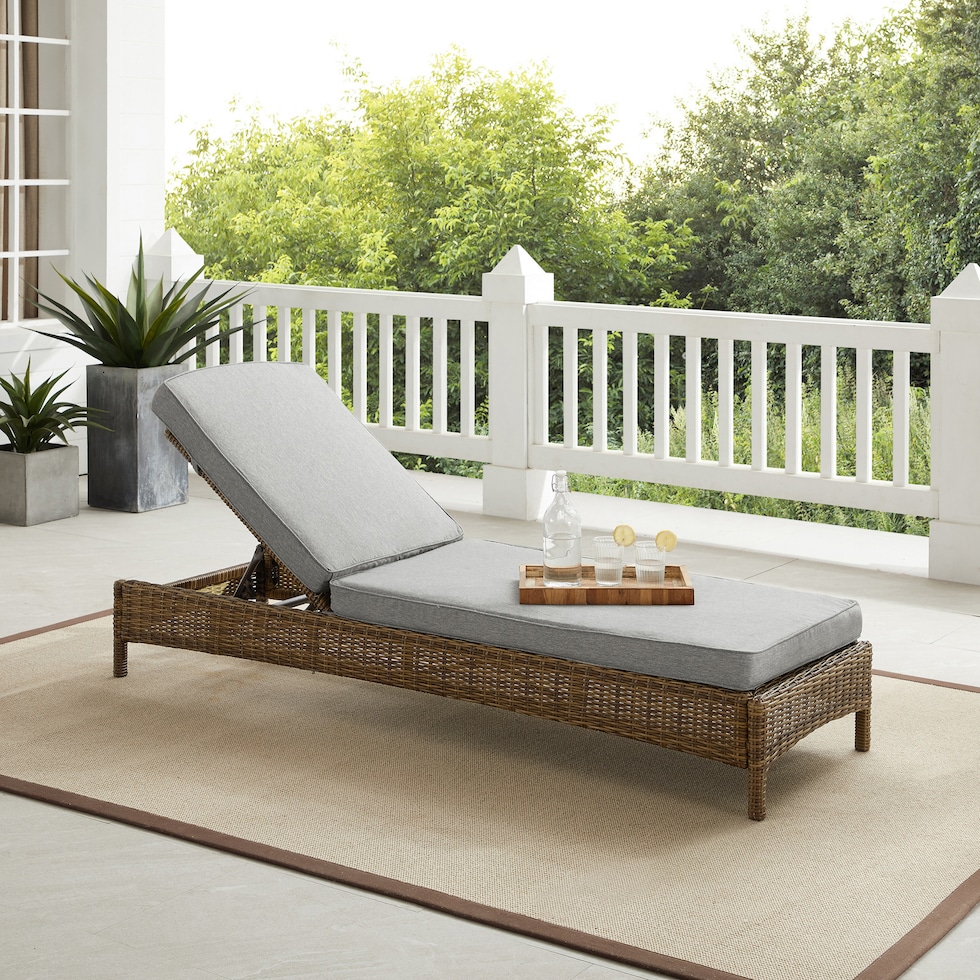destin gray brown outdoor chaise   