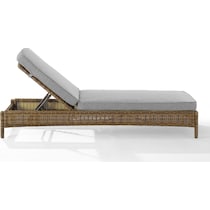 destin gray brown outdoor chaise   