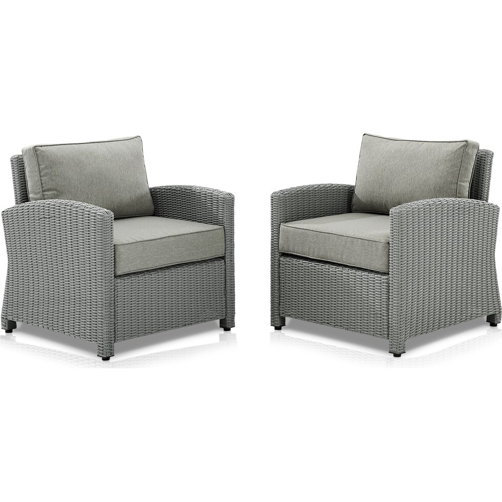 destin gray outdoor chair set   