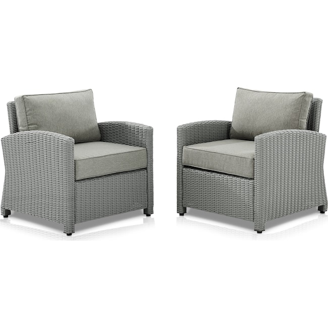 Outdoor Furniture - Destin Set of 2 Outdoor Chairs