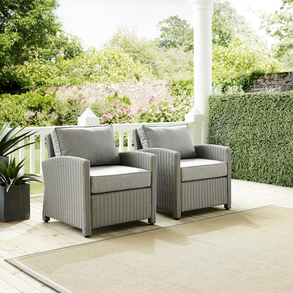 destin gray outdoor chair set   