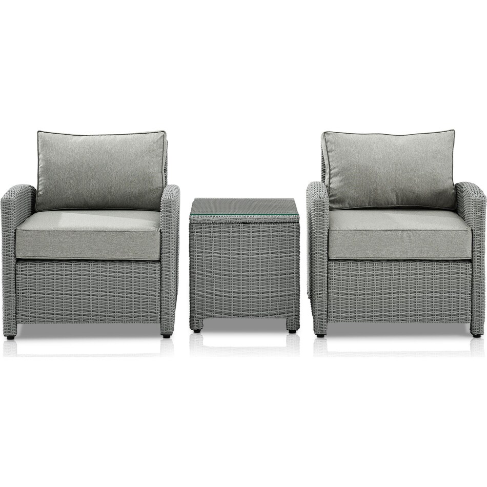 destin gray outdoor chair set   