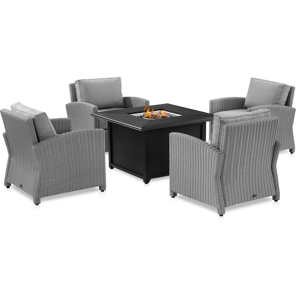 destin gray outdoor chair set   