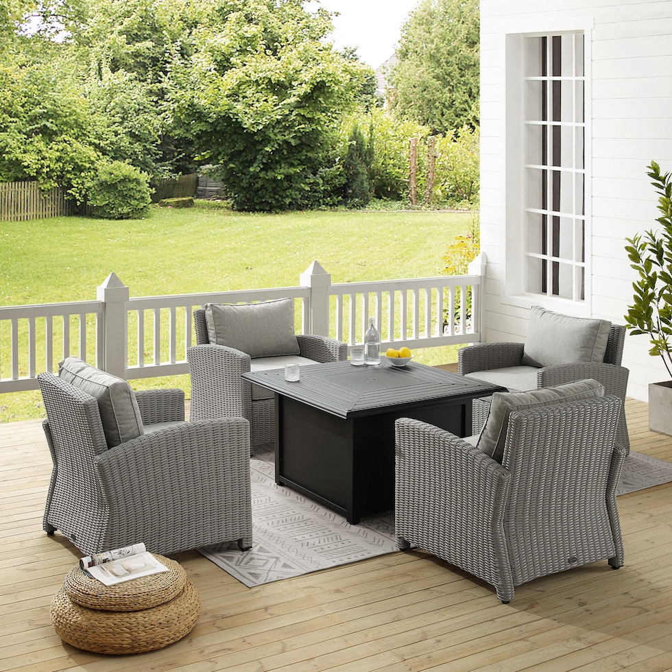 destin gray outdoor chair set   