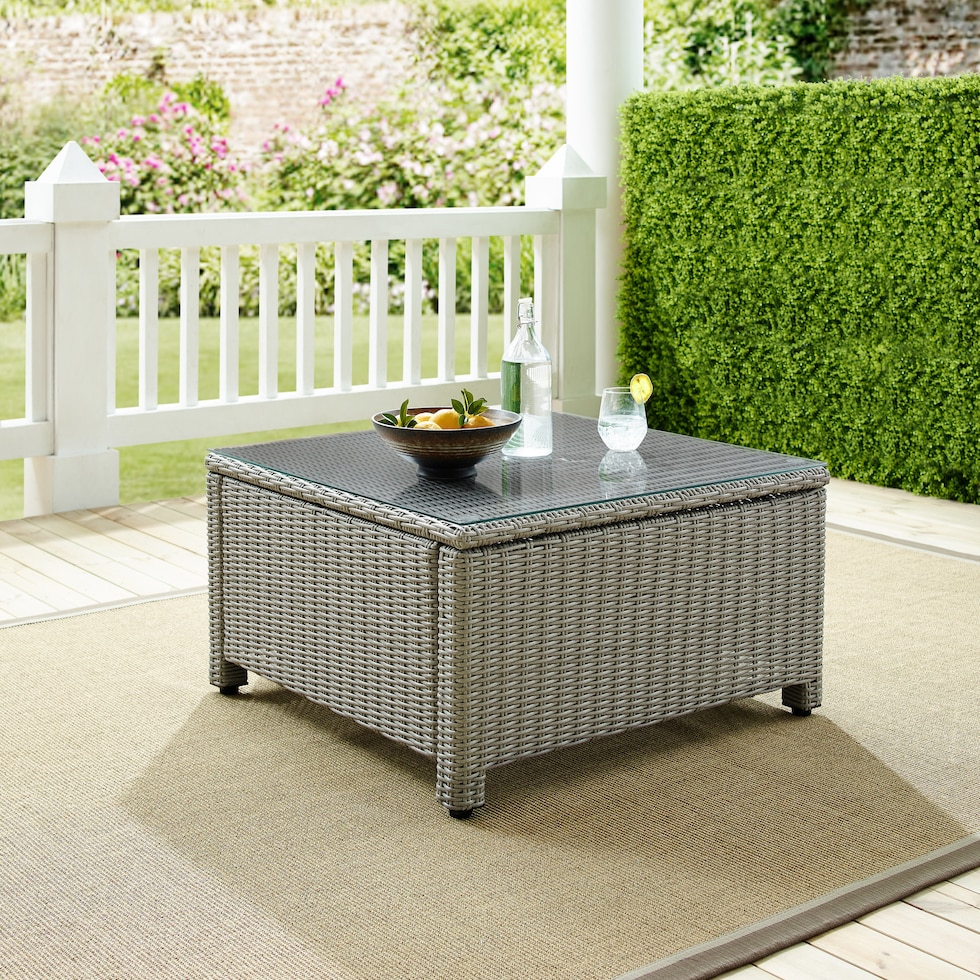 destin gray outdoor coffee table   