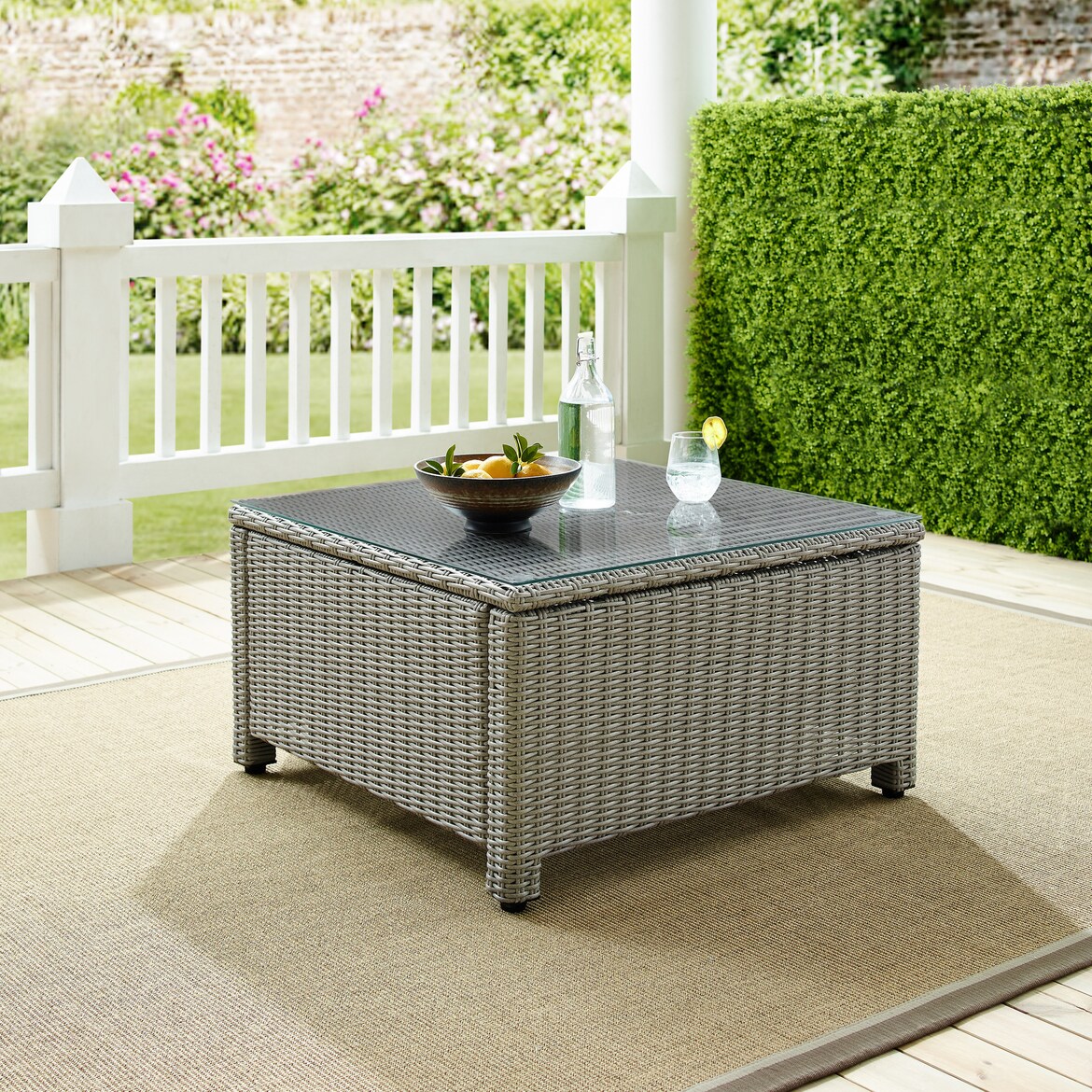 Destin Outdoor Square Coffee Table Gray Value City Furniture and