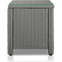 destin gray outdoor end table   