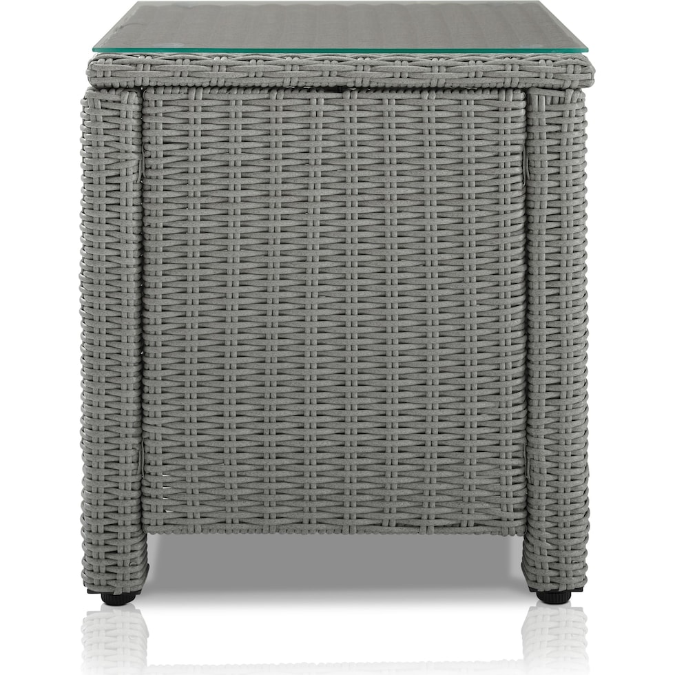 destin gray outdoor end table   
