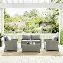 destin gray outdoor loveseat set   