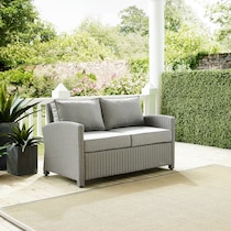destin gray outdoor loveseat   
