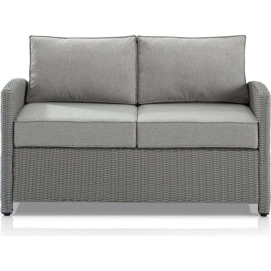 Destin Outdoor Loveseat Gray Value City Furniture