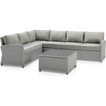 destin gray outdoor sectional set   