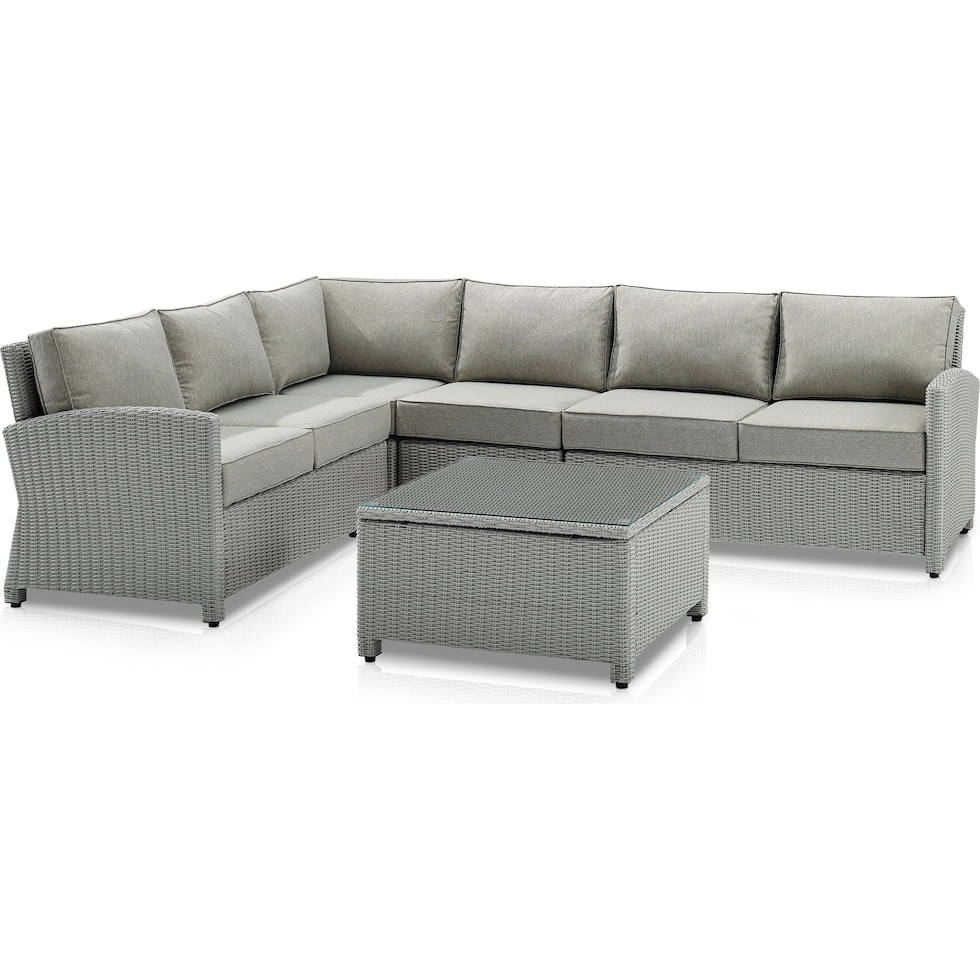 destin gray outdoor sectional set   