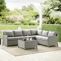 destin gray outdoor sectional set   
