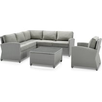 destin gray outdoor sectional set   