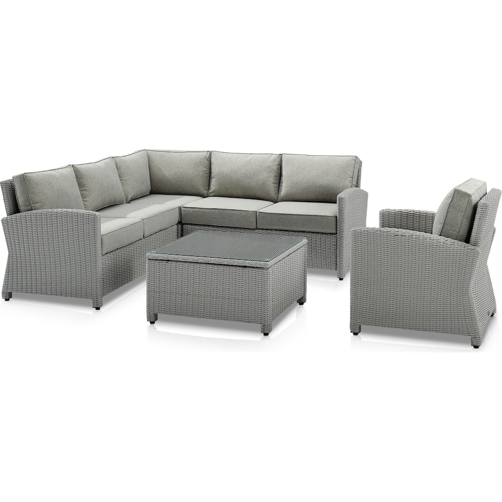 destin gray outdoor sectional set   
