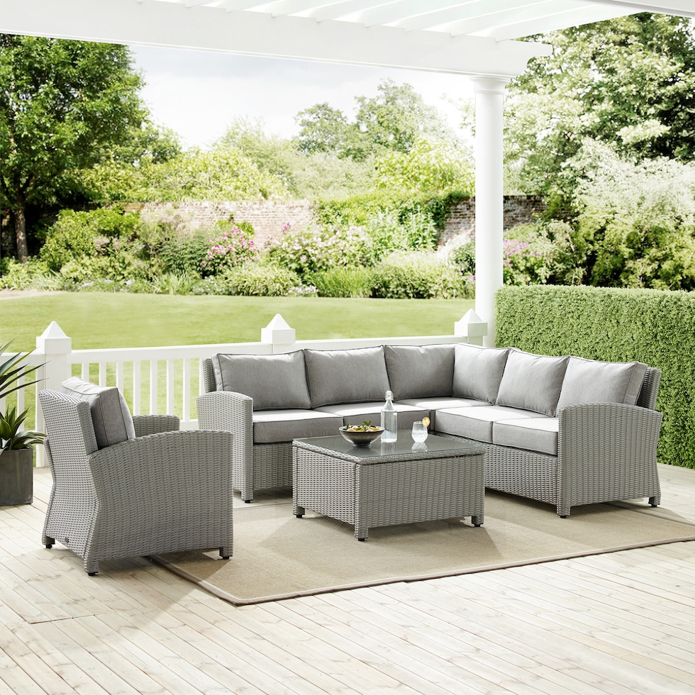 destin gray outdoor sectional set   