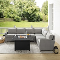 destin gray outdoor sectional set   