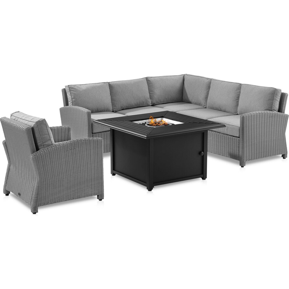 destin gray outdoor sectional set   